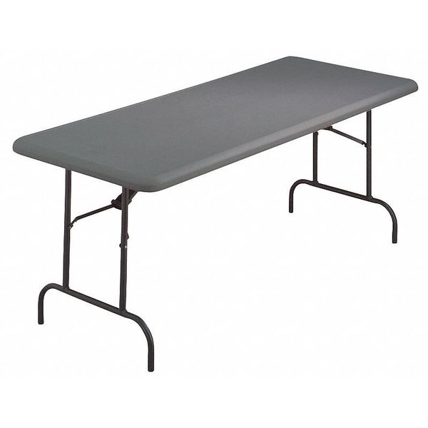 Rectangle IndestrucTableÃÂ® Commercial Folding Table , Charcoal - 30