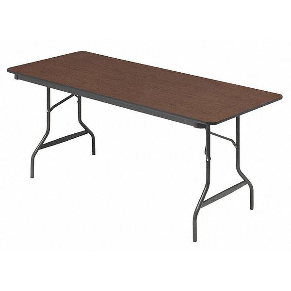 Rectangle OfficeWorksÃ¢âÂ¢ Commercial Wood Laminate Folding Table, Walnut - 30