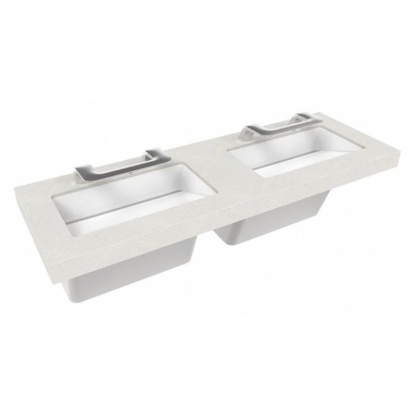 Silver Mist, Two Station Sink, Wash Fountain