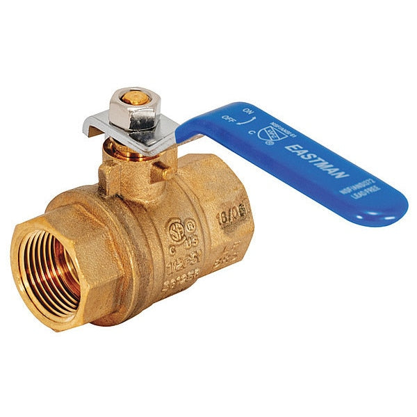 Ball Valve, Inline, Brass Body, 3/4