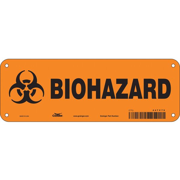 Safety Sign, 3 1/2 in H, 10 in W, Vertical Rectangle, English, 447V79