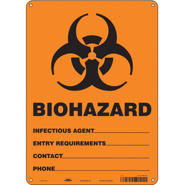 Safety Sign, 14 in Height, 10 in Width, Aluminum, Vertical Rectangle, English, 447W49