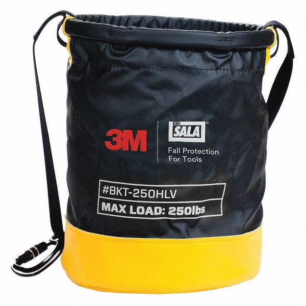 Safe Bucket Load Rated Hook and Loop Vinyl, vinyl, Black/Yellow