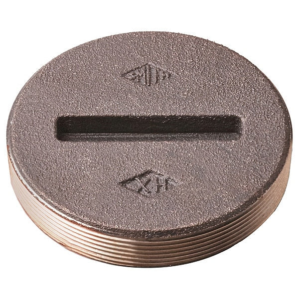 Floor Cleanout Plug, Cast Bronze, Round