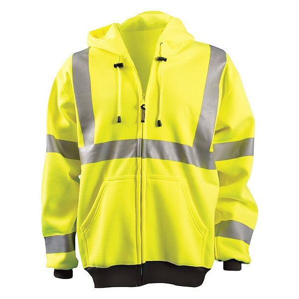 Hooded Sweatshirt, 2XL, ANSI Class 3