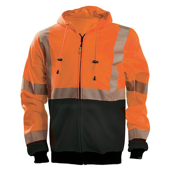 Hooded Sweatshirt, XL, ANSI Class 3