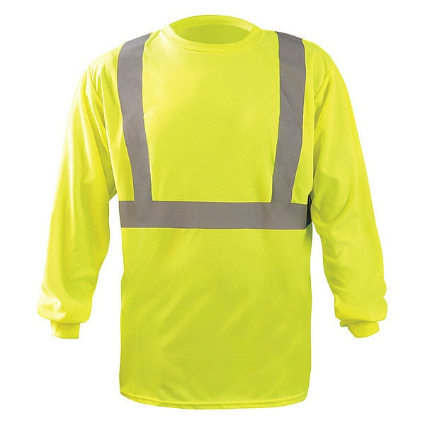 Long Sleeve T-Shirt, XL, ANSI Class 2
