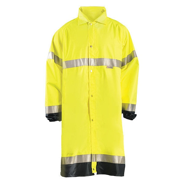 Jacket, Yellow, Polyester, 2XL, Fits Chest 60