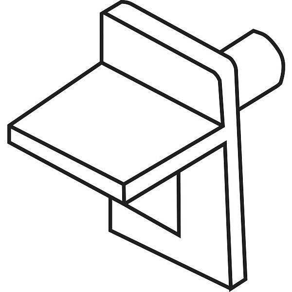 Shelf Support, Plastic, 50 lb. Load Cap.