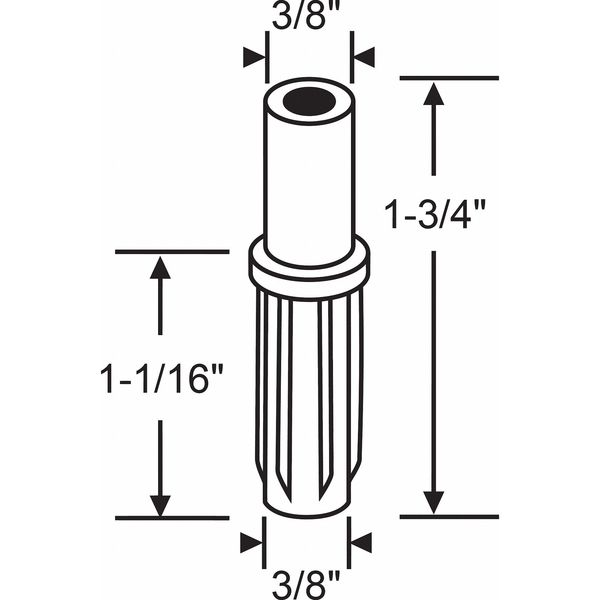 Door Top Pivot, Nylon, 1-3/4