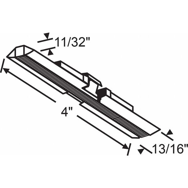 Door Slide Guide, Nylon/Steel, 4