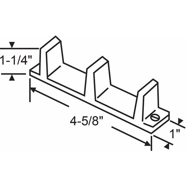Door Floor Guide, Nylon, 4-5/8