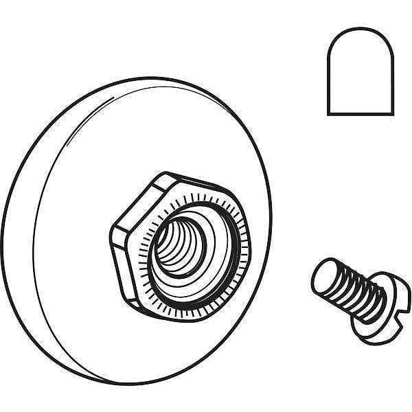 Door Roller, Nylon, 3/4