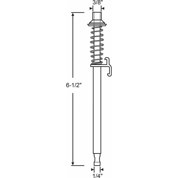Door Pin, Steel, 6-1/2