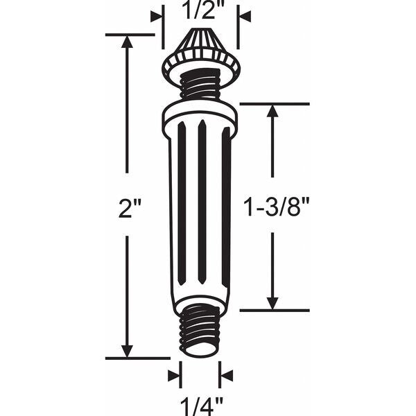Door Bottom Pivot, Nylon/Steel, 2