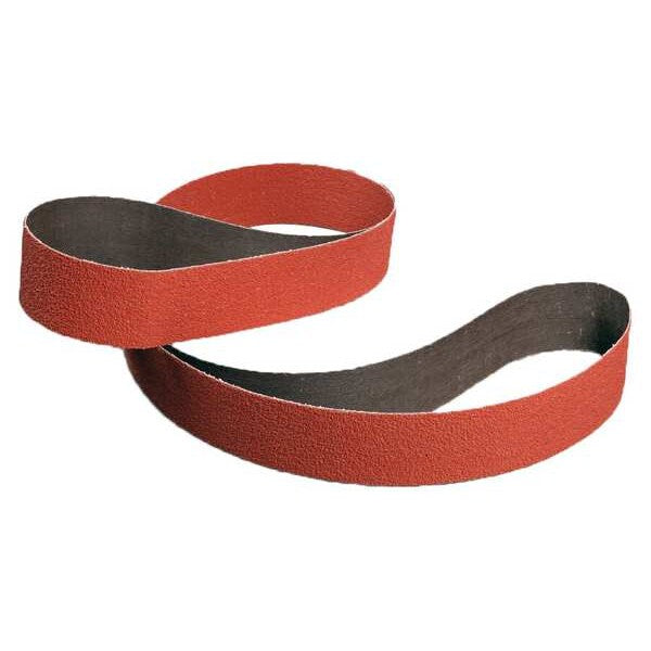 Cloth Belt, Coated, 2 in W, 118 in L, 36 Grit, Extra Coarse, Ceramic, 984F, Orange
