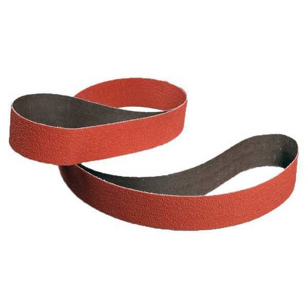 Cloth Belt, Coated, 6 in W, 132 in L, 36 Grit, Extra Coarse, Ceramic, 984F, Orange