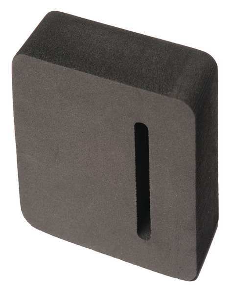 Door Hold Open Block, Foam Rubber, Black, 3-1/8
