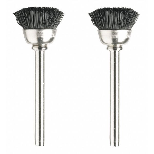 Nylon Bristle Brush, 1/2in. dia., PK2