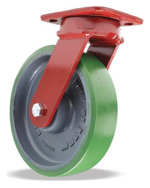 Plate Caster, Kingpinless Swivel, Ply, 8 in, 1500 lb, B