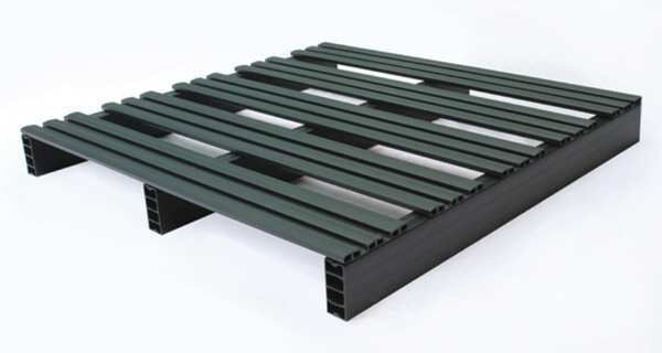 Recycled Rigid PVC Pallet, 36 in L, 36 in W, 4 in H