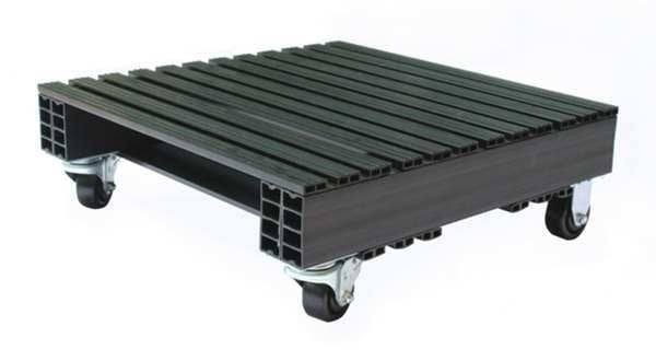 Recycled Rigid PVC Pallet, 24 in L, 24 in W, 9 in H