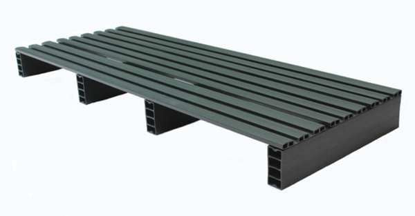 Recycled Rigid PVC Pallet, 18 in L, 48 in W, 4 in H