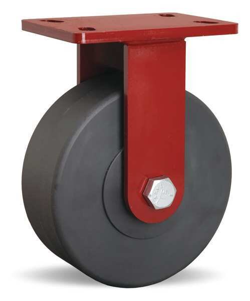 Plte Caster, Rgd, Nylon, 8 in., 3200 lb.
