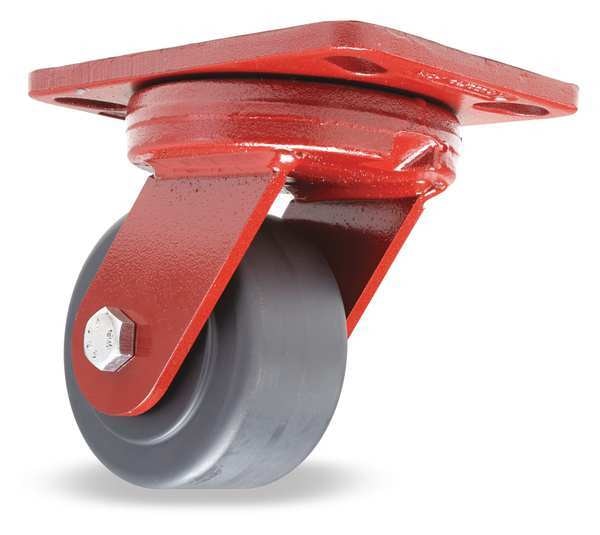 Plate Caster, Kingpinless Swivel, Nylon, 8 in, 3500 lb.
