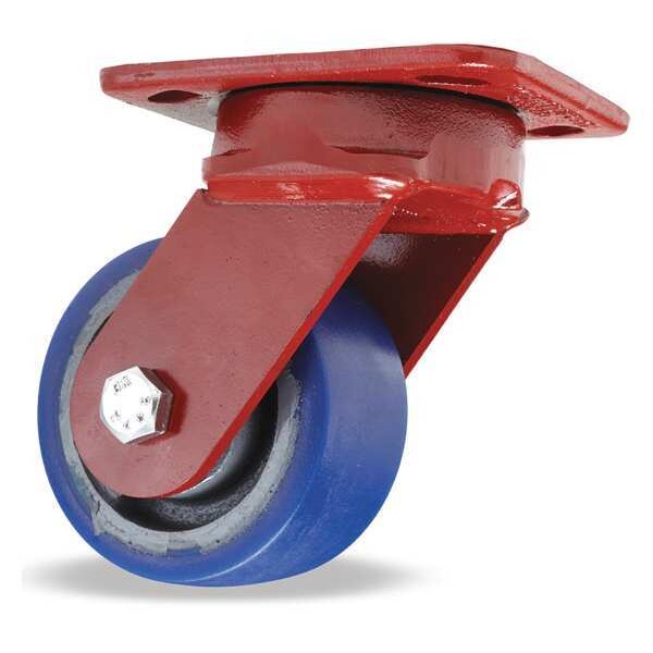 Plate Caster, Kingpinless Swivel, Poly, 4 in, 600 lb, B