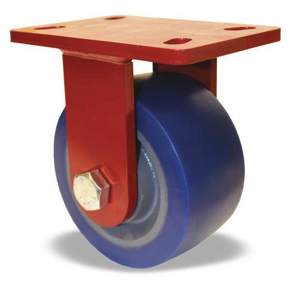 Plte Caster, Rgd, Poly, 6 in., 2450 lb.