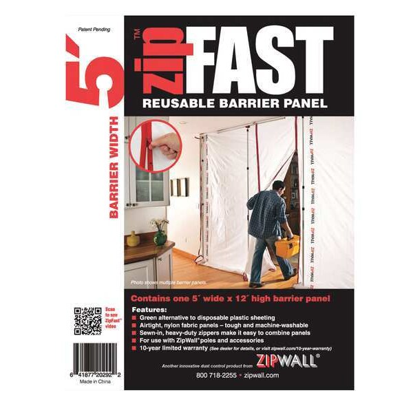 Barrier Panel, 5ftLx12ftH, White