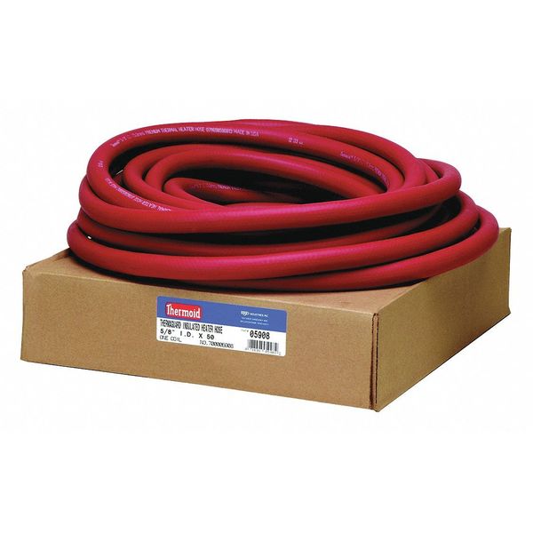 Heater Hose, Red, 50 ft. L, 5/8