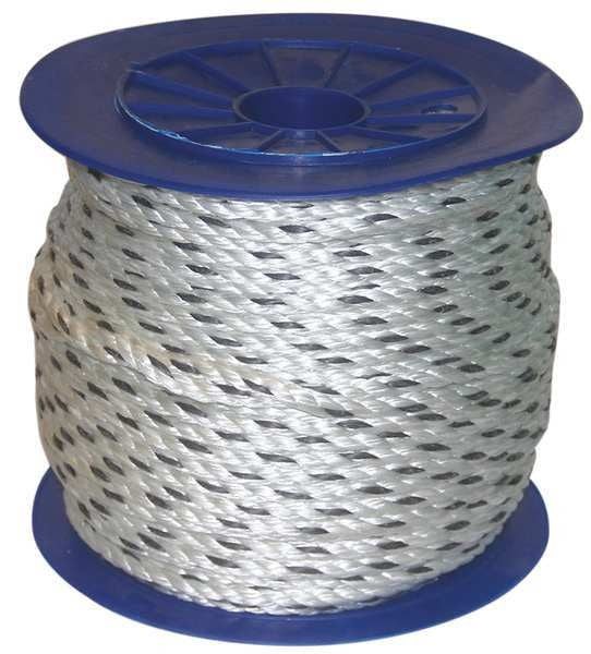 Rope, 600ft, Blk/Wht, 5/8 in. Dia., Cmposite