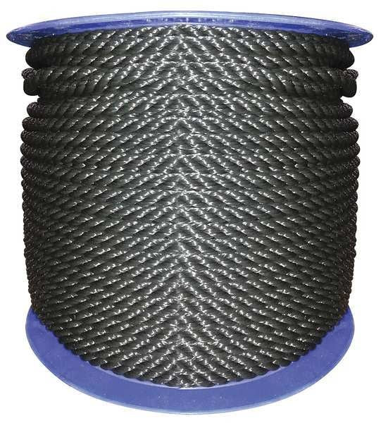 Rope, 600ft, Blk, 215lb., Polyprpylne