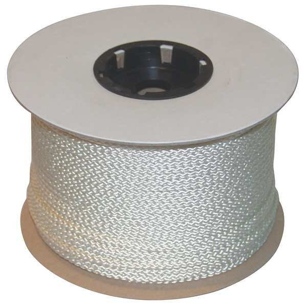Rope, 600ft, Wht, Braid, Polystr