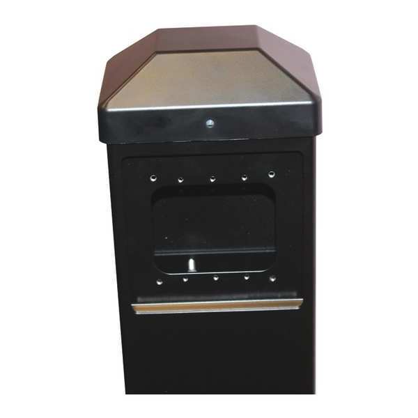 Bollard, Plastic, Surface Mount, Black