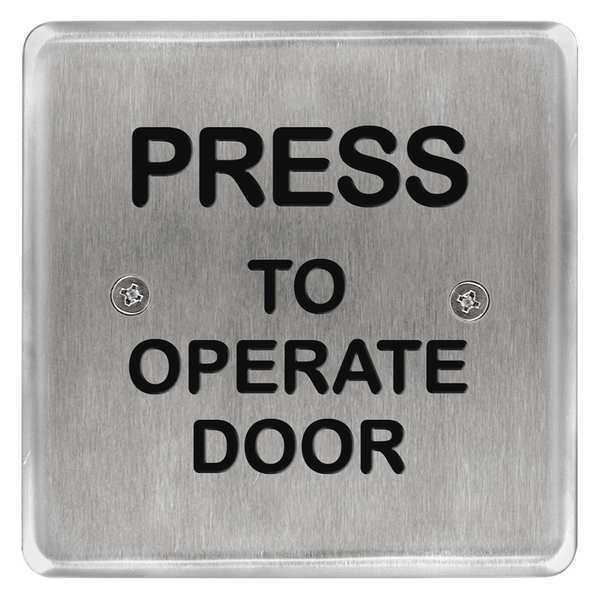 Square Switch, Press to Operate Door