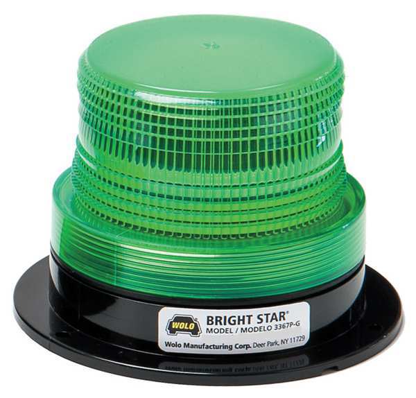 Strobe Light, Green, Flashing