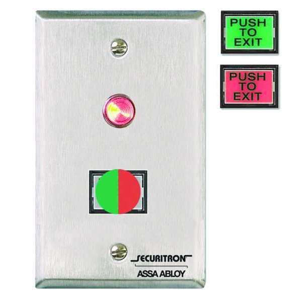 Push to Exit Button, DPST, Momentary, 3A