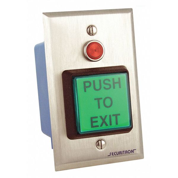 Push to Exit Button, DPST, Momentary, 5A