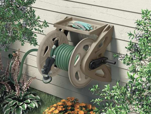 Wall Mount Hose Reel, 15 in. dia