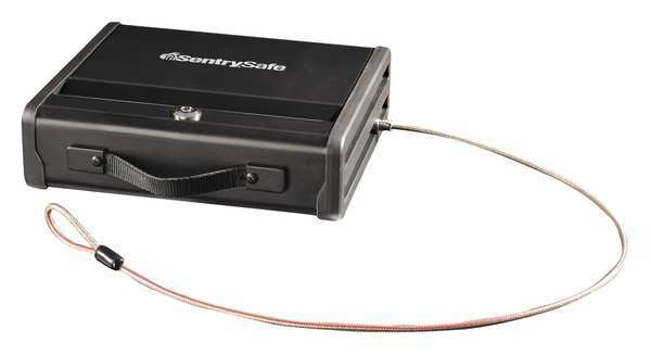 Pistol Safe, Keyed Lock, 6.5 lbs, 0.1 cu ft, Pistol