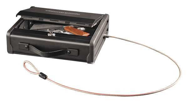 Pistol Safe, Keyed Lock, 6.5 lbs, 0.1 cu ft, Pistol
