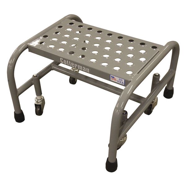 12 in H Steel Rolling Platform, 1 Steps, 450 lb Load Capacity