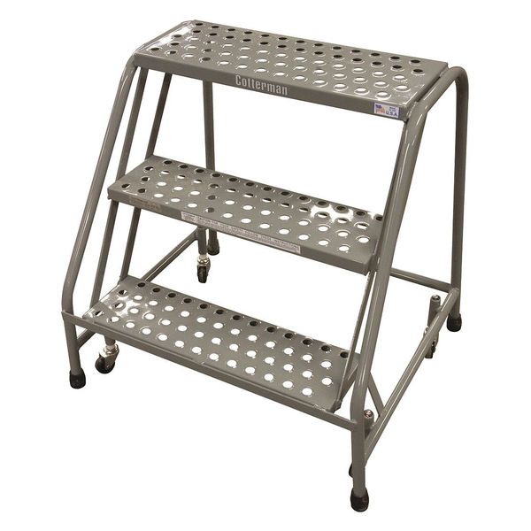30 in H Steel Rolling Step, 3 Steps