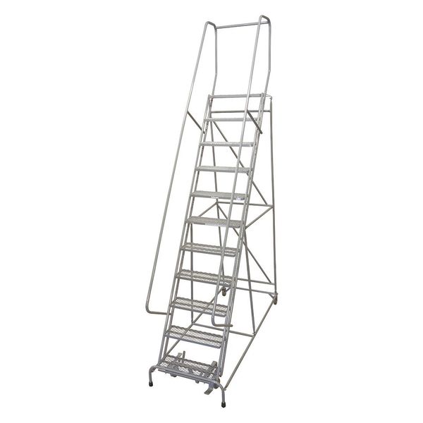 162 in H Steel Rolling Ladder, 12 Steps