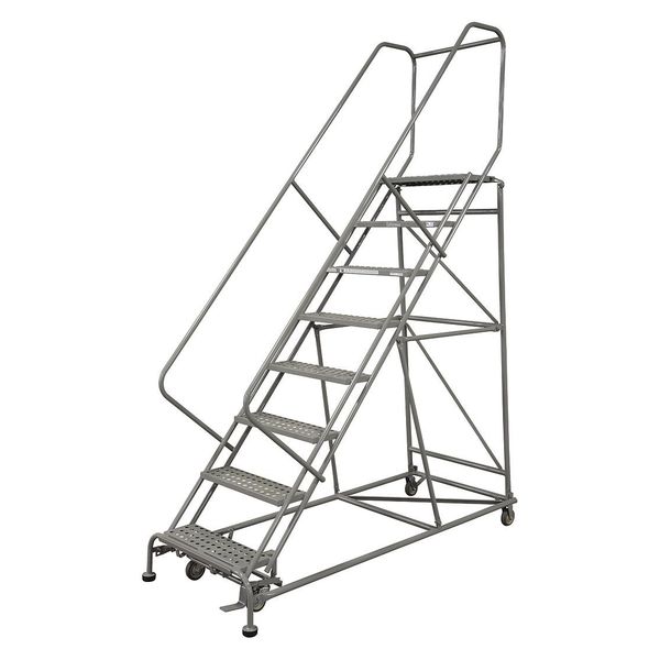120 in H Steel Rolling Ladder, 9 Steps
