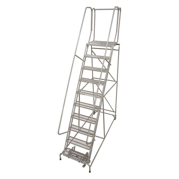 162 in H Steel Rolling Ladder, 12 Steps