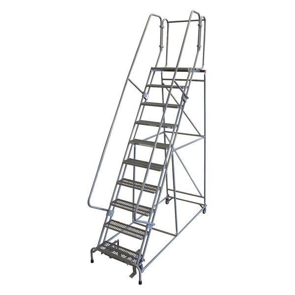 130 in H Steel Rolling Ladder, 10 Steps